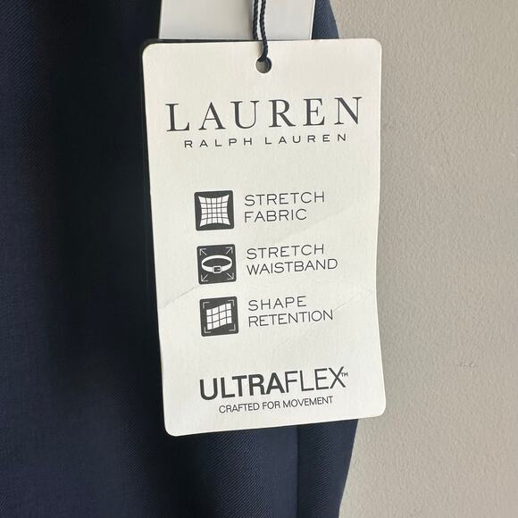 Lauren Ralph Lauren Edgewood Wool Blend Navy Blue Trouser Pant 42x30 - Picture 4 of 9